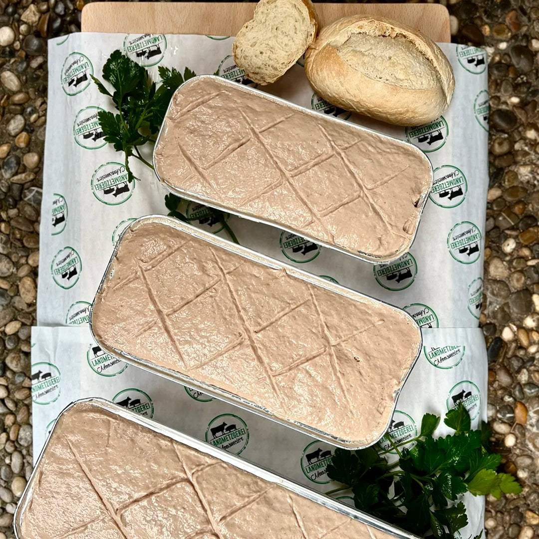 Leberkäse (Fleischkäse) in der Aluschale