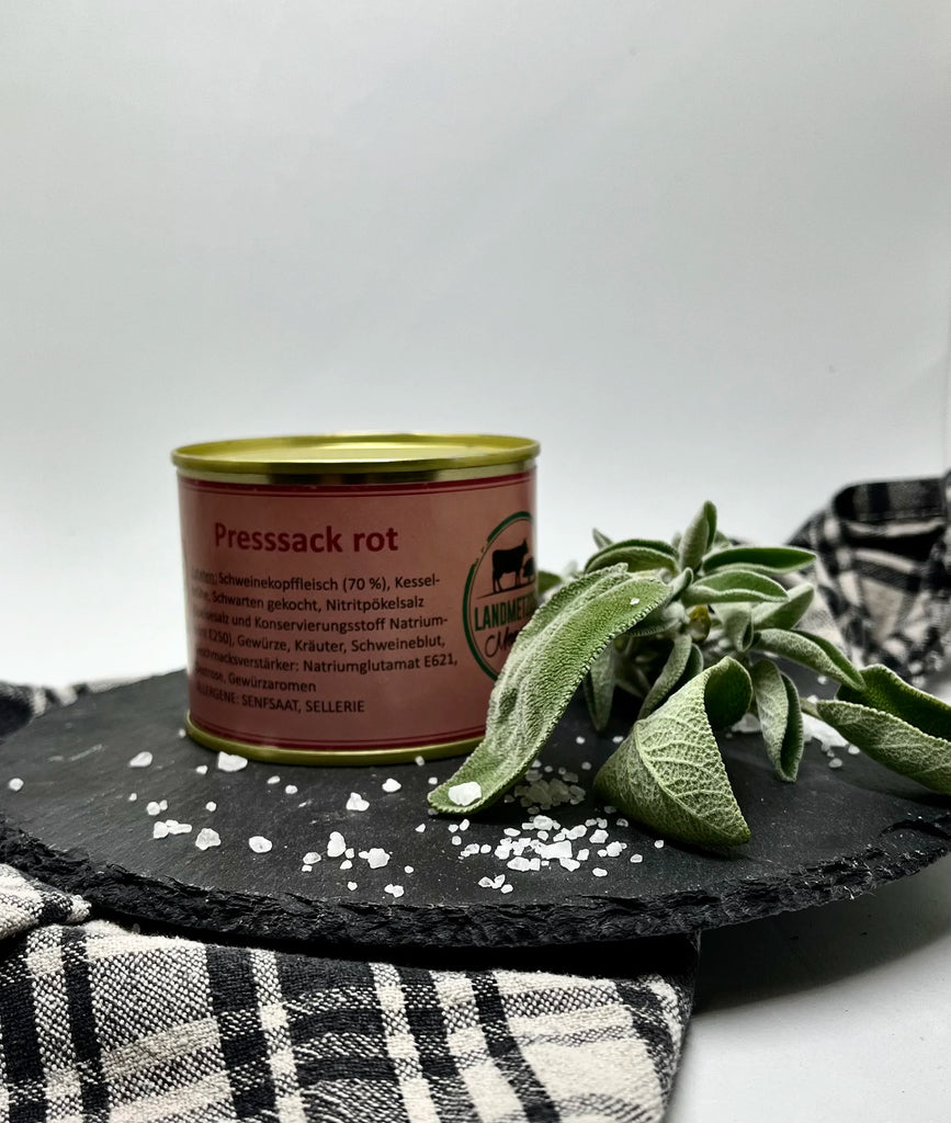 Roter Presssack-Dose
