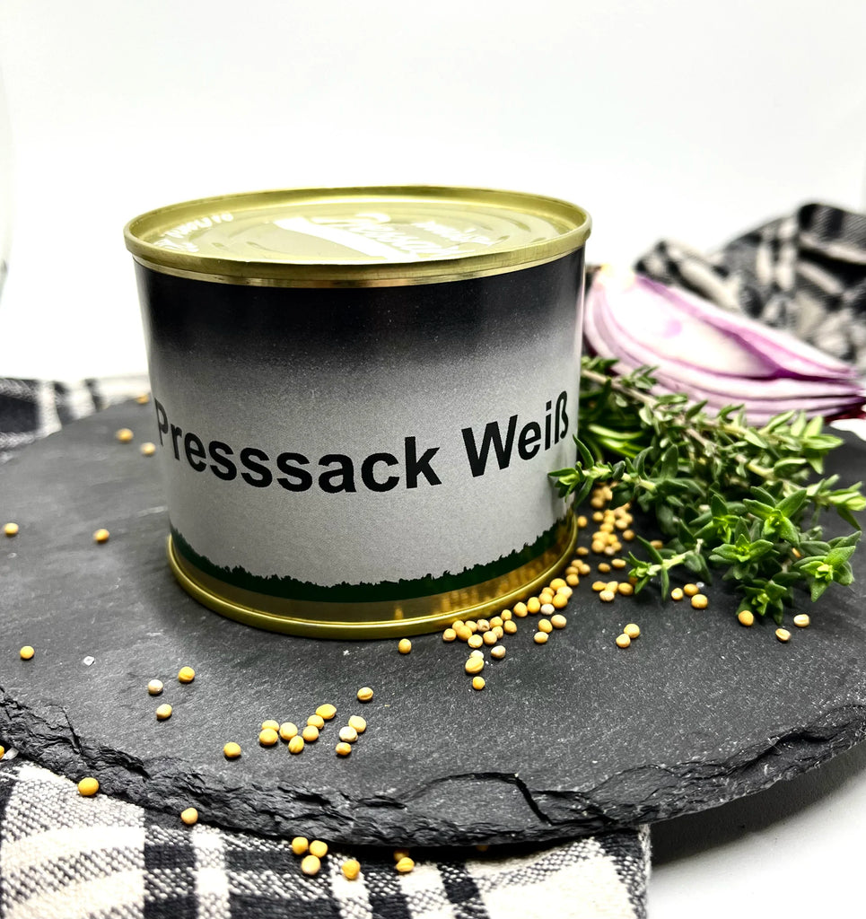 Weißer Presssack-Dose