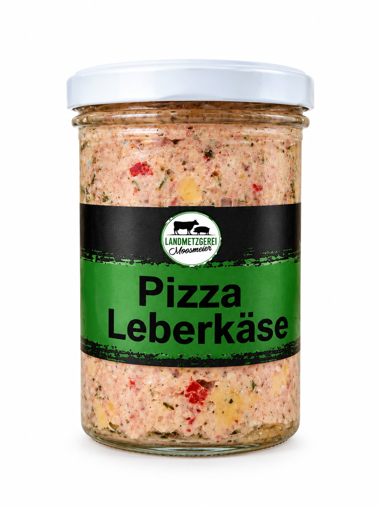 Pizza-Leberkäse im Glas
