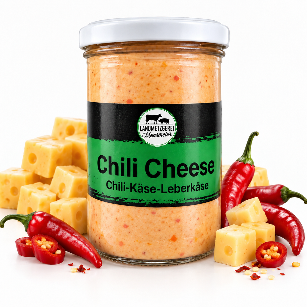Chili-Cheese-Leberkäse im Glas